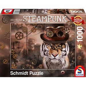 Schmidt Spiele (59646) - Markus Binz: "Steampunk Tiger" - 1000 pieces puzzle