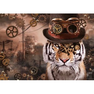 Schmidt Spiele (59646) - Markus Binz: "Steampunk Tiger" - 1000 pieces puzzle