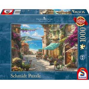 Schmidt Spiele (59624) - Thomas Kinkade: "Italian Café" - 1000 pieces puzzle