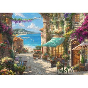 Schmidt Spiele (59624) - Thomas Kinkade: "Italian Café" - 1000 pieces puzzle