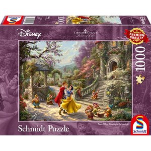 Schmidt Spiele (59625) - Thomas Kinkade: "Snow White Dancing" - 1000 pieces puzzle