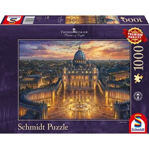 Schmidt Spiele (59628) - Thomas Kinkade: "Vatican Sunset" - 1000 pieces puzzle