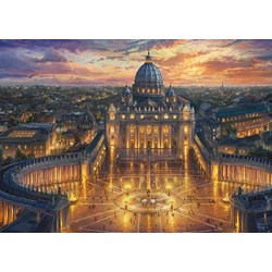 Schmidt Spiele (59628) - Thomas Kinkade: "Vatican Sunset" - 1000 pieces puzzle