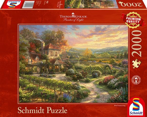 Schmidt Spiele (59629) - Thomas Kinkade: "In the Vineyards" - 2000 pieces puzzle