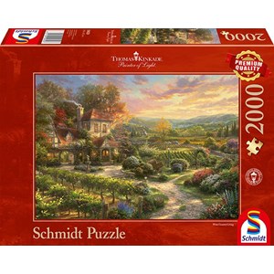 Schmidt Spiele (59629) - Thomas Kinkade: "In the Vineyards" - 2000 pieces puzzle