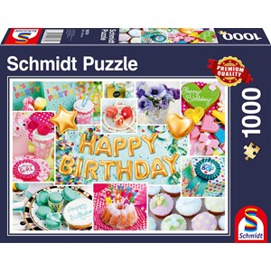 Schmidt Spiele (58379) - "Happy Birthday" - 1000 pieces puzzle