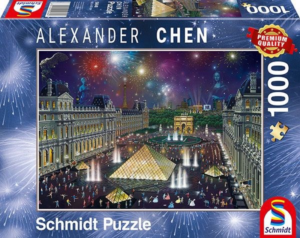 Schmidt Spiele (59648) - Alexander Chen: "Fireworks at the Louvre" - 1000 pieces puzzle