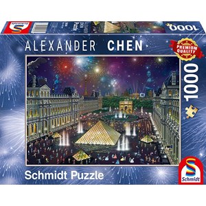 Schmidt Spiele (59648) - Alexander Chen: "Fireworks at the Louvre" - 1000 pieces puzzle