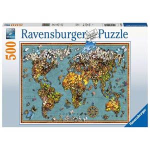 Ravensburger (15043) - "World of Butterflies" - 500 pieces puzzle
