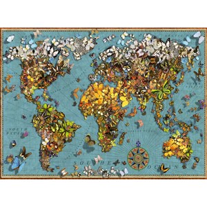 Ravensburger (15043) - "World of Butterflies" - 500 pieces puzzle