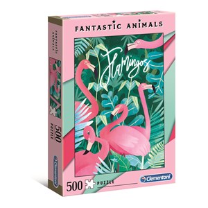 Clementoni (35067) - "Flamingos" - 500 pieces puzzle