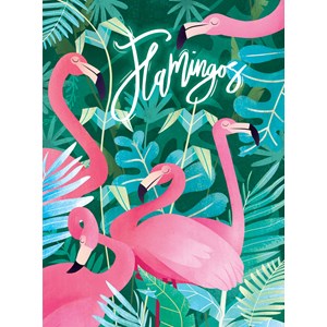 Clementoni (35067) - "Flamingos" - 500 pieces puzzle