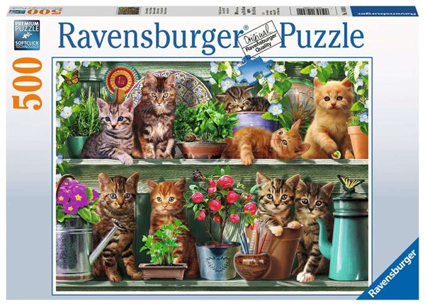 Ravensburger (14824) - "Cats on the Shelf" - 500 pieces puzzle