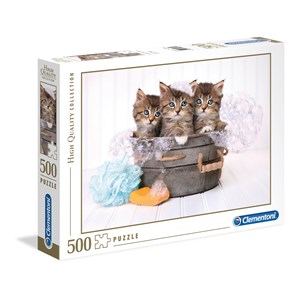 Clementoni (35065) - "Kittens and Soap" - 500 pieces puzzle