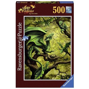 Ravensburger (14789) - Ann Stookey: "Forest Dragon" - 500 pieces puzzle
