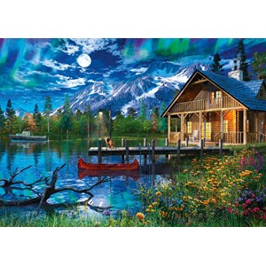 Schmidt Spiele (58365) - "Mountain Lake in the Moonlight" - 500 pieces puzzle