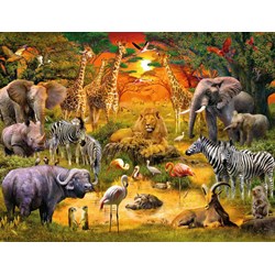 Ravensburger (16702) - "Gathering at the Waterhole" - 2000 pieces puzzle