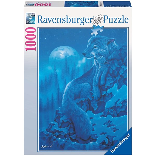 Ravensburger (19119) - "Midnight Wolves" - 1000 pieces puzzle