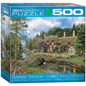 Eurographics (8500-0457) - Dominic Davison: "Cobble Walk Cottage" - 500 pieces puzzle