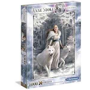 Clementoni (39477) - Anne Stokes: "Winter Guardians" - 1000 pieces puzzle