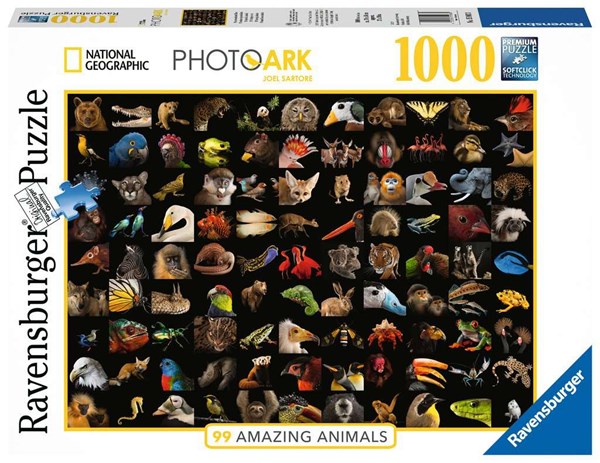 Ravensburger (15983) - "99 Stunning Animals" - 1000 pieces puzzle
