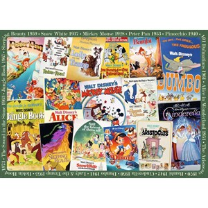 Ravensburger (19874) - "Disney, Vintage Movie Poster" - 1000 pieces puzzle