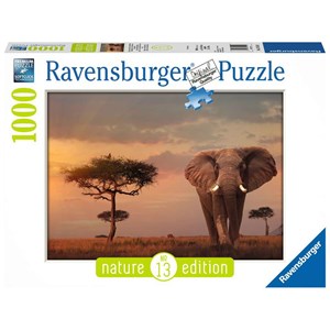 Ravensburger (15159) - "Elefant in Masai Mara Nationalpark" - 1000 pieces puzzle