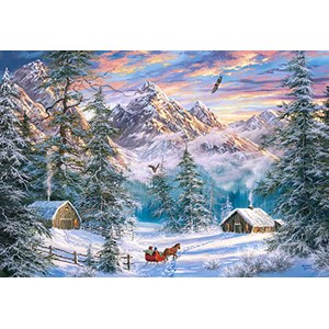 Castorland (C-104680) - "Christmas in the mountains" - 1000 pieces puzzle