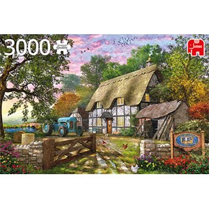 Jumbo (18870) - "The Farmer's Cottage" - 3000 pieces puzzle