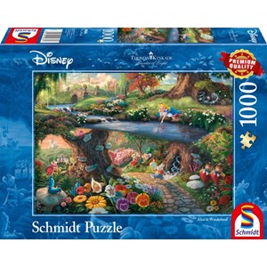 Schmidt Spiele (59636) - Thomas Kinkade: "Alice im Wunderlan" - 1000 pieces puzzle