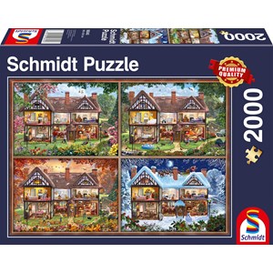 Schmidt Spiele (58345) - "House of Four Seasons" - 2000 pieces puzzle