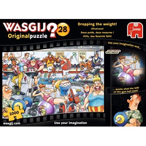 Jumbo (19156) - "Wasgij Original 28, Dropping the Weight" - 1000 pieces puzzle