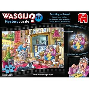 Jumbo (19175) - "Wasgij Mystery 17, Catching A Break" - 1000 pieces puzzle
