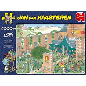 Jumbo (20023) - Jan van Haasteren: "The Art Market" - 2000 pieces puzzle