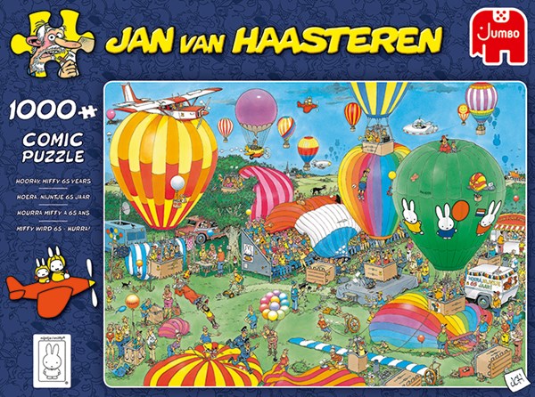 Jumbo (20024) - Jan van Haasteren: "Hooray, Miffy 65 years" - 1000 pieces puzzle
