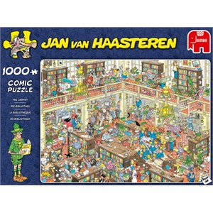 Jumbo (19092) - "The Library" - 1000 pieces puzzle