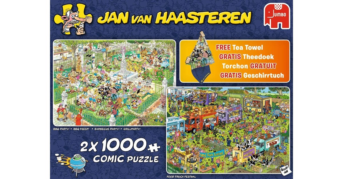 Promoten apotheek besluiten Jumbo (19079) - Jan van Haasteren: "BBQ Party, Food Truck Festival" - 1000  pieces puzzle