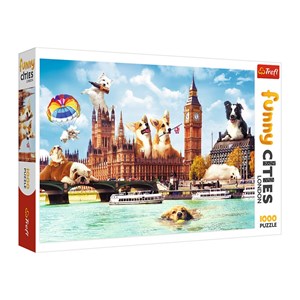Trefl (10596) - "Dogs in London" - 1000 pieces puzzle