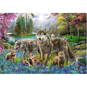 Trefl (10558) - "Wolf Family" - 1000 pieces puzzle