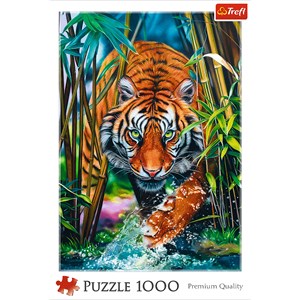 Trefl (10528) - "Grasping Tiger" - 1000 pieces puzzle