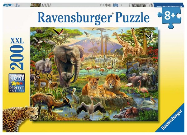 Ravensburger (12891) - "Animals of the Savanna" - 200 pieces puzzle