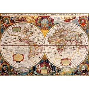 Bluebird Puzzle (70246) - "Antique World Map" - 1000 pieces puzzle