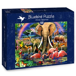 Bluebird Puzzle (70286) - "African Savannah" - 1500 pieces puzzle