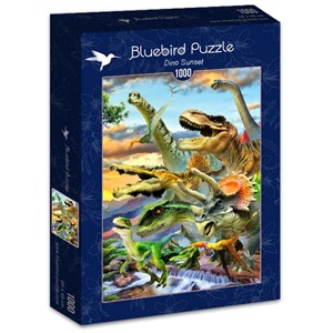 Bluebird Puzzle (70287) - "Dino Sunset" - 1000 pieces puzzle