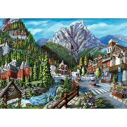 Accompany Easy to understand passport Ravensburger (16481) - "Welcome to Banff" - 1000 pieces puzzle