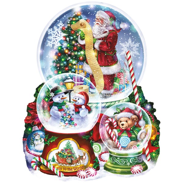 SunsOut (96063) - Randy Wollenmann: "3 Snow Globes" - 1000 pieces puzzle