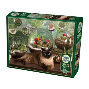 Cobble Hill (80049) - "Terrarium Cat" - 1000 pieces puzzle