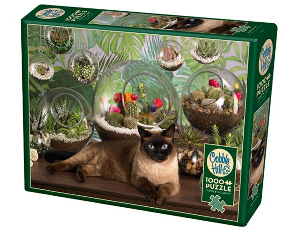 Cobble Hill (80049) - "Terrarium Cat" - 1000 pieces puzzle