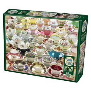 Cobble Hill (80084) - "More Teacups" - 1000 pieces puzzle