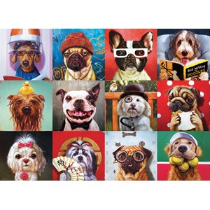 Eurographics (6000-5523) - Lucia Heffernan: "Funny Dogs" - 1000 pieces puzzle